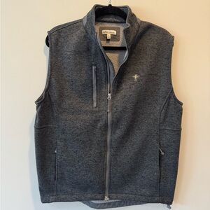 Peter Millar Men's Marled Gray Smartwool Vest Size M